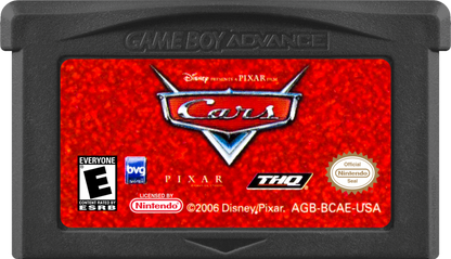 Disney Pixar Cars – Game Boy Advance (GBA) Front Cover Cartridge Art 