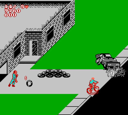 Paperboy 2 Nintendo Entertainment System NES for retro video game enthusiasts featuring arcade style action gameplay newspaper delivery challenges obstacle dodging fast paced bicycle riding suburban neighborhood routes classic score chasing mechanics and collectible gaming appeal gameplay