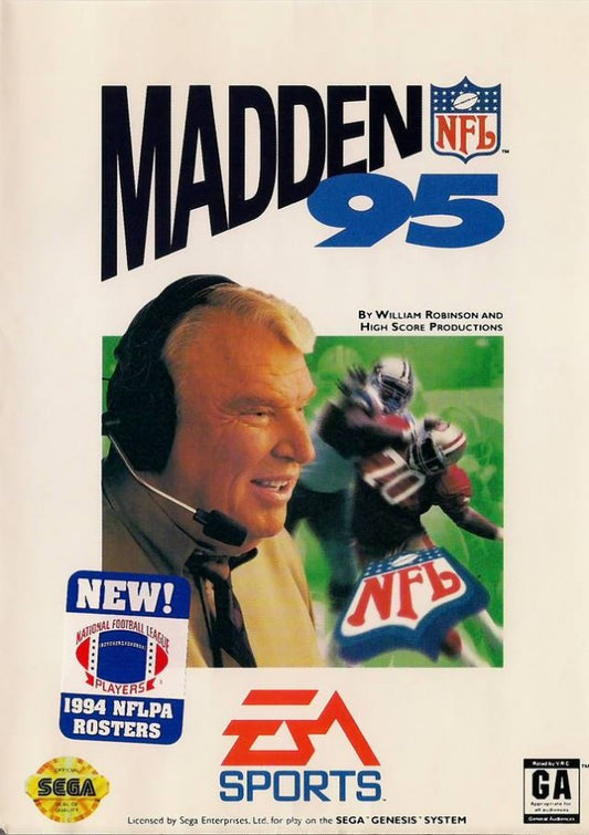 Madden NFL 95 cover art for Sega Genesis (GEN) video game