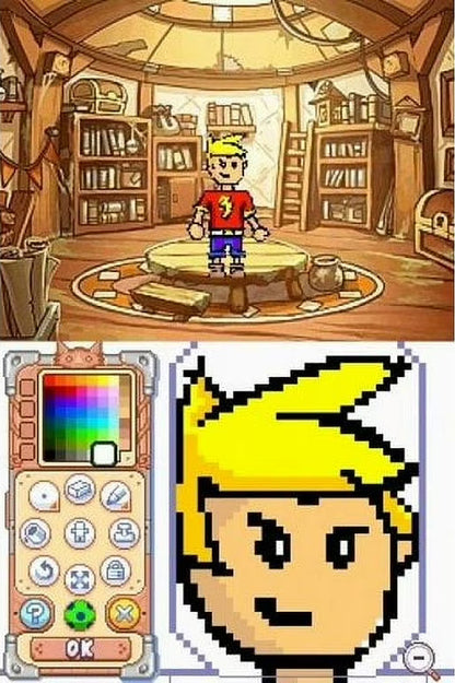 Drawn to Life The Next Chapter Nintendo DS platformer adventure game creative drawing gameplay custom characters world creation puzzle platforming story driven action THQ touch screen stylus controls Nintendo DS software video game title gameplay 