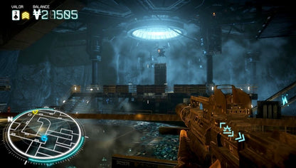 Killzone Mercenary game for the PlayStation Vita featuring first person shooter gameplay with high quality console style visuals for handheld stealth and action missions contract based objectives and multiplayer modes set in the Killzone universe where players work as a mercenary for both sides of the war gameplay