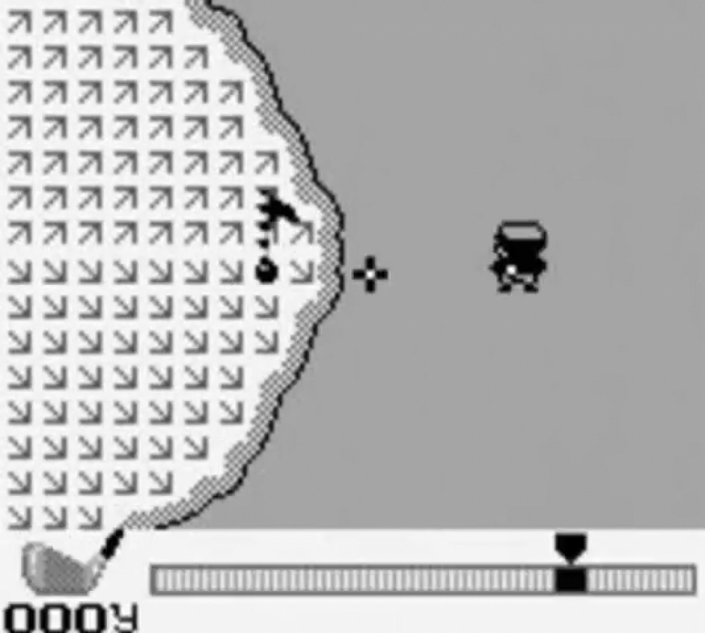 Golf -- GB gameplay for video game Golf on the Game Boy 