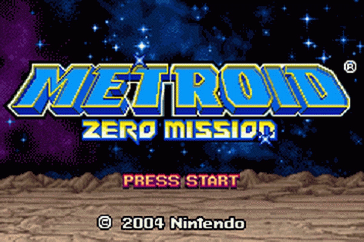 Metroid: Zero Mission – Game Boy Advance (GBA) Title Screen Art for this Gameboy Advanced Game 