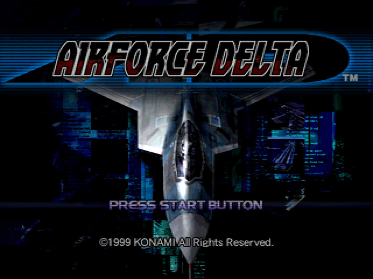 AirForce Delta Sega Dreamcast retro video game combat flight simulator title screen