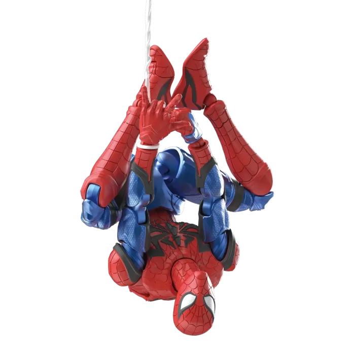 Blokees Marvel Rivals Champion Class 06 Spider Man collectible model kit inspired design featuring dynamic superhero action aesthetic iconic web slinger pose detailed armor style suit components articulated display figure Marvel gaming universe collectible presentation