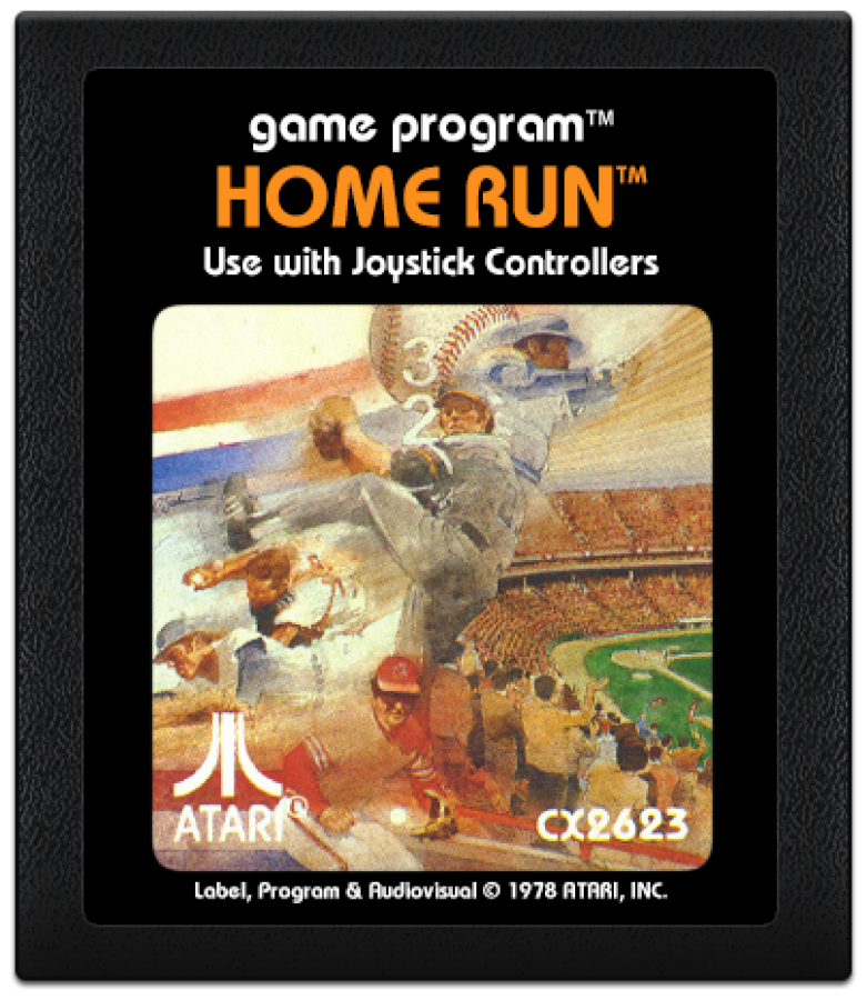Home Run cartridge art for Atari 2600 (2600) video game