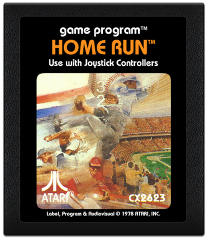 Home Run cartridge art for Atari 2600 (2600) video game
