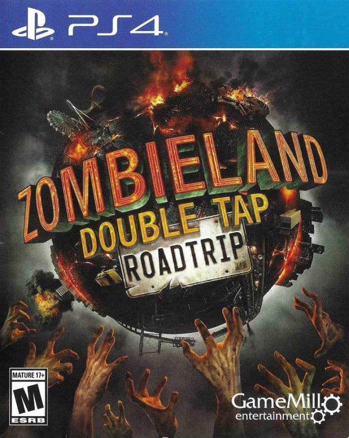 Zombieland: Double Tap Roadtrip – PlayStation 4 (PS4) video game cover image, third-person action shooter.