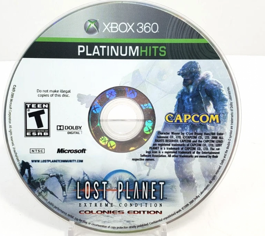 Lost Planet: Extreme Condition [Colonies Edition][Platinum Hits] disc for Xbox 360 (X360) sci-fi third-person shooter video game