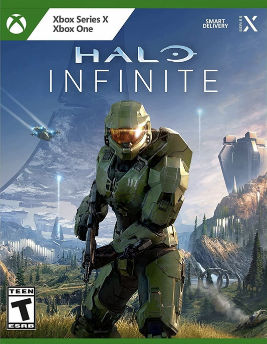 Halo Infinite for Xbox Series X, cover art image for a first-person shooter sci-fi video game
