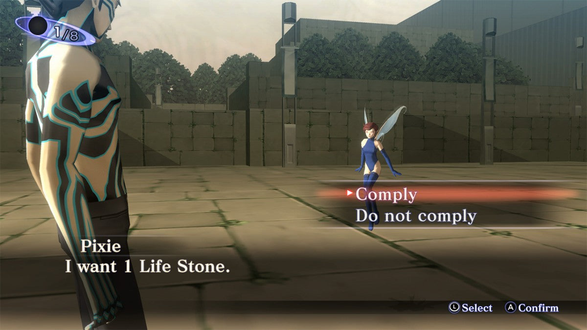 Shin Megami Tensei III Nocturne HD Remaster for Nintendo Switch JRPG featuring demon negotiation turn based combat dark post apocalyptic Tokyo setting and remastered visuals gameplay 
