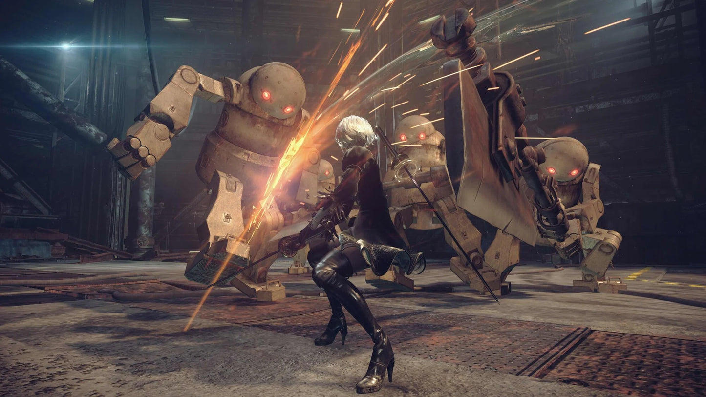 NieR Automata Game of the YoRHa Edition PlayStation 4 PS4 for action role playing video game fans featuring fast paced combat android characters open world exploration machine enemies powerful weapons character upgrades multiple story routes cinematic storytelling and Game of the YoRHa Edition additional content collectible gaming appeal gameplay