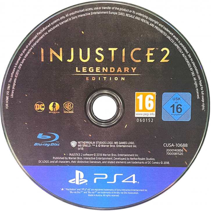 Injustice 2 Legendary Edition PlayStation 4 PS4 for retro video game enthusiasts featuring superhero fighting gameplay iconic DC Comics character roster cinematic story mode combo based combat customizable character progression competitive multiplayer battles and collectible gaming appeal disc