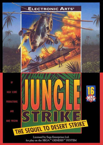 Jungle Strike cover art for Sega Genesis (GEN) video game
