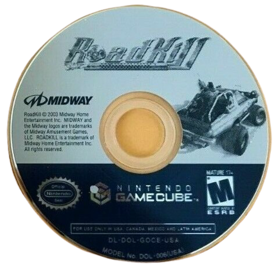 RoadKill disc for Nintendo GameCube (GC) vehicular combat action video game