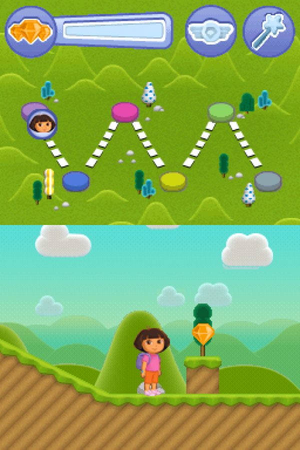 Team Umizoomi & Dora's: Fantastic Flight gameplay for Nintendo DS (DS) educational adventure video game
