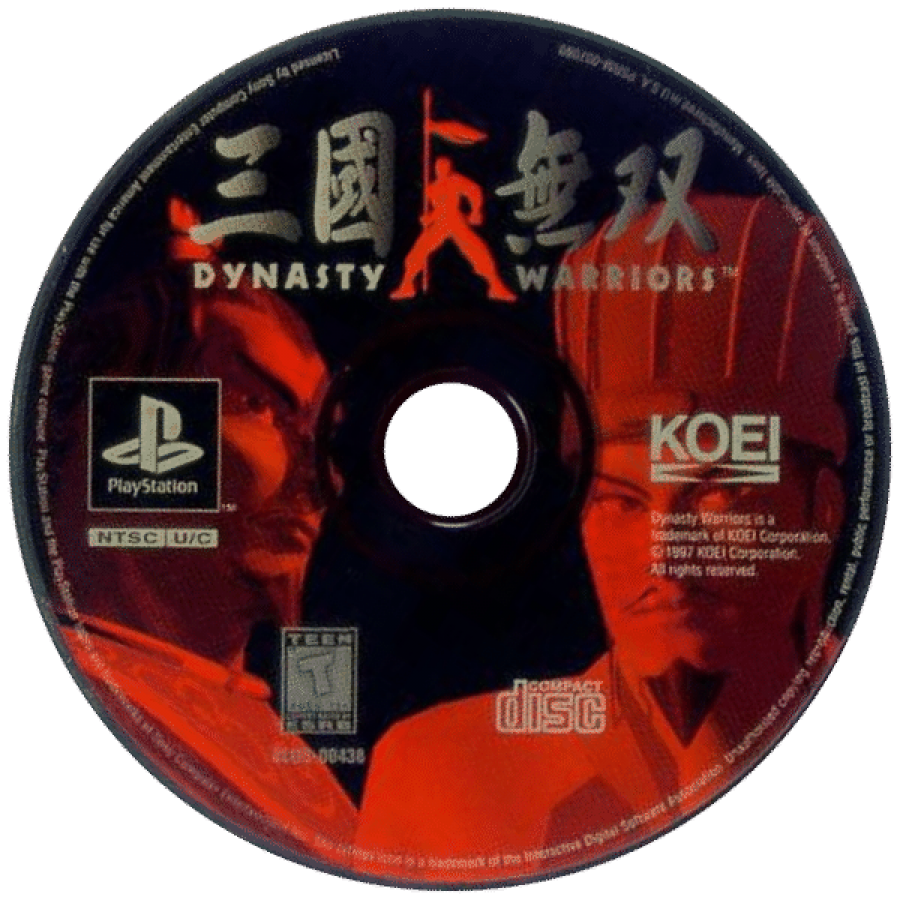 Dynasty Warriors PlayStation 1 PS1 fighting action video game featuring intense one-on-one martial arts battles powerful attacks weapon-based combat strategic fighting mechanics challenging opponents and classic PlayStation 1 disc art
