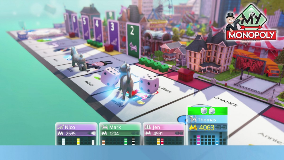 Monopoly Family Fun Pack gameplay for PlayStation 4 video game. 