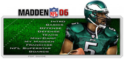 Madden NFL 06 start screen art for PlayStation 2 (PS2) video game