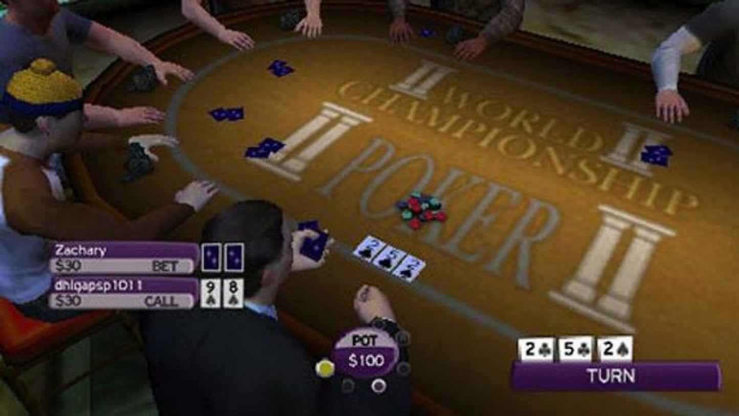 World Championship Poker 2 – PlayStation 2 (PS2) video game gameplay, poker simulation.