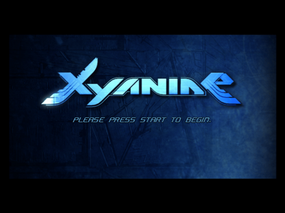 Xyanide retro Xbox video game Xyanide sci fi shooter arcade style space combat bullet hell inspired gameplay fast paced shooting action futuristic console title Xbox release title screen