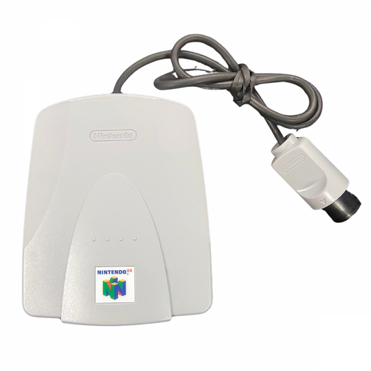 VRU and Microphone Nintendo 64 N64 accessory for interactive gaming fans featuring Voice Recognition Unit microphone voice commands speech control hands free gameplay and compatibility with supported Nintendo 64 games classic Nintendo hardware collectible gaming accessory appeal VRU front