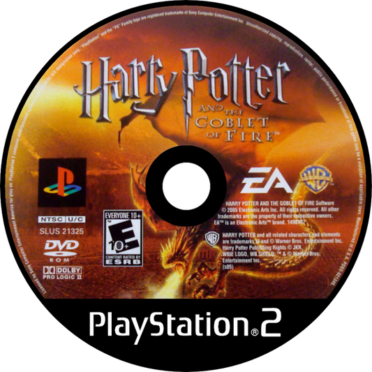 Harry Potter and the Goblet of Fire disc art for PlayStation 2 (PS2) video game