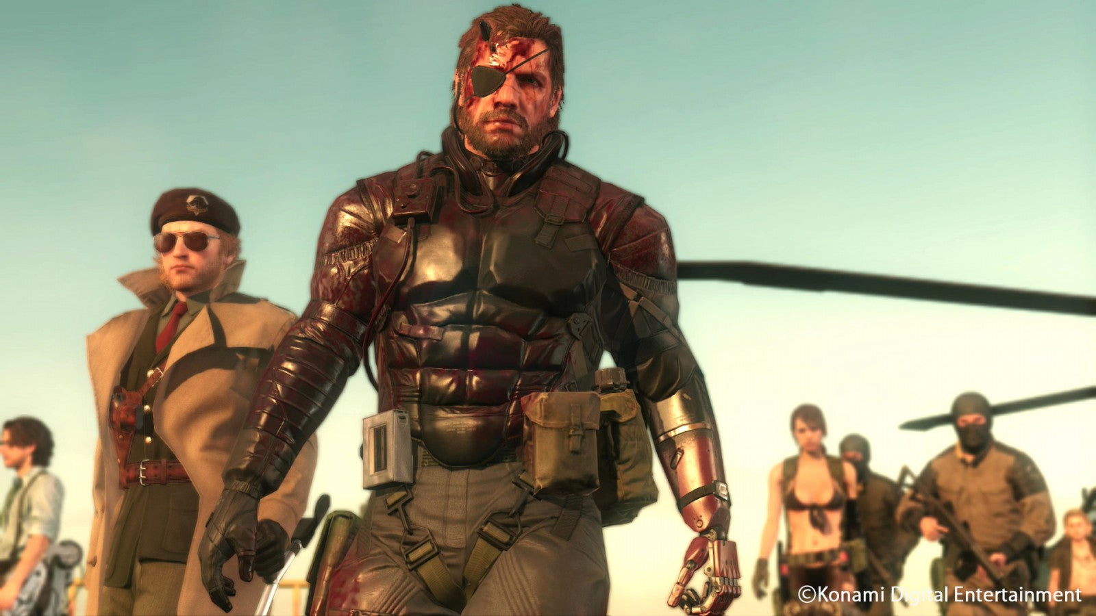 Retro Metal Gear Solid V The Phantom Pain PS4 inspired design featuring tactical stealth action aesthetic open world military infiltration cinematic espionage gameplay futuristic warfare Diamond Dogs mercenary operations Hideo Kojima masterpiece nostalgic stealth adventure presentation gameplay