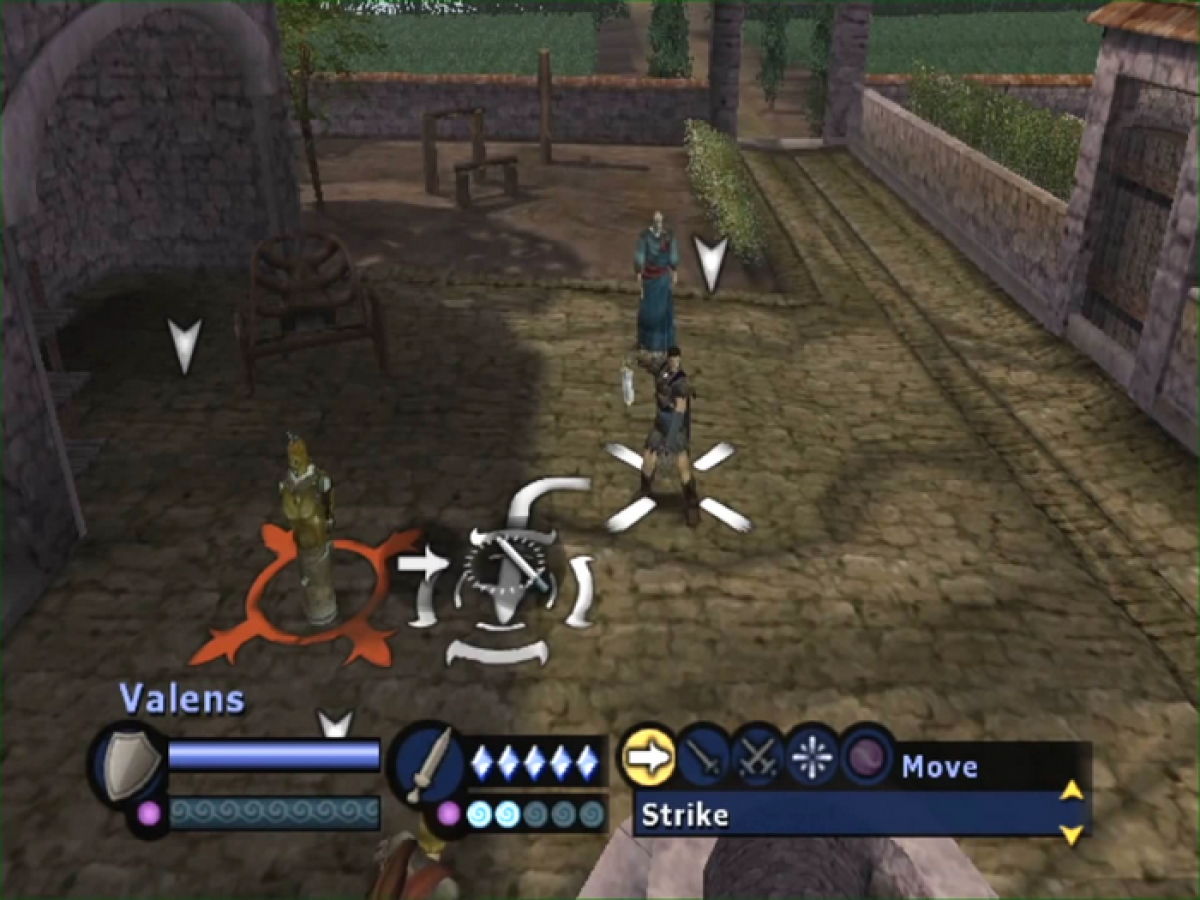 Gladius PlayStation 2 PS2 video game, tactical turn-based RPG, gladiator combat, strategy gameplay, classic console title gameplay