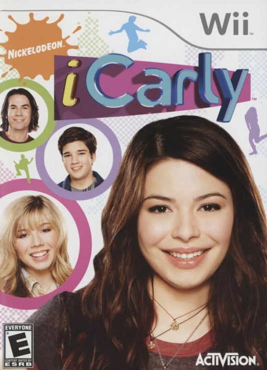 I Carly Nintendo Wii front cover for fun mini-game baased retro video game 