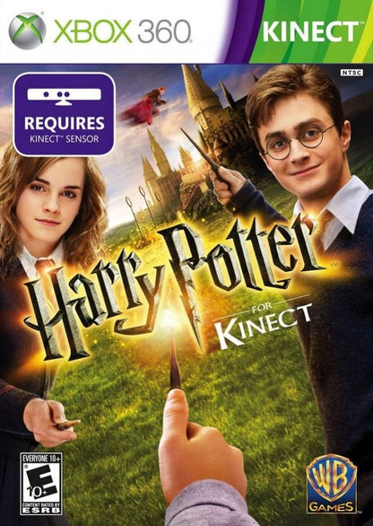 Harry Potter for Kinect cover art for Xbox 360 (X360) motion-controlled fantasy adventure video game