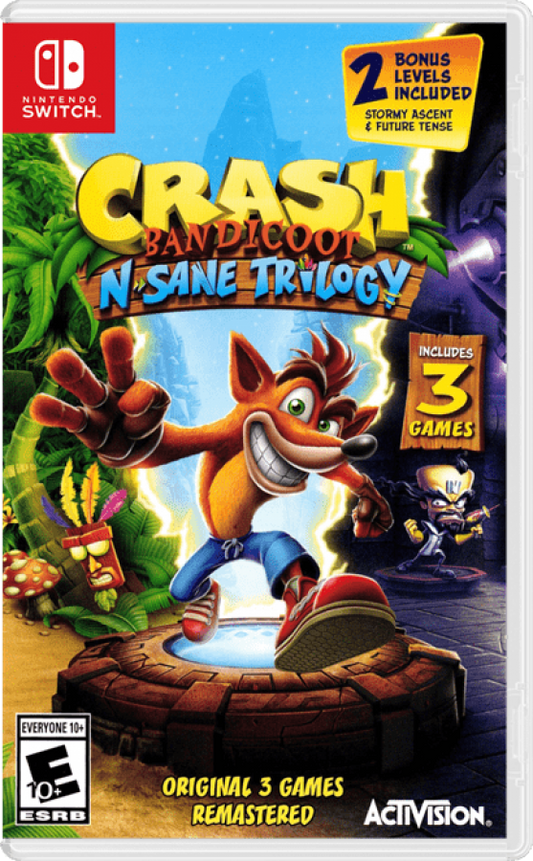 Crash Bandicoot N Sane Trilogy cover art for Nintendo Switch (NS) video game