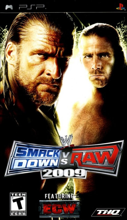 WWE SmackDown vs. Raw 2009 – cover art for PlayStation Portable (PSP) professional wrestling fighting game
