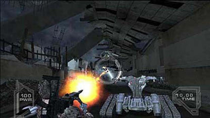 Terminator 3: Redemption – PlayStation 2 (PS2) video game gameplay, third-person action shooter.