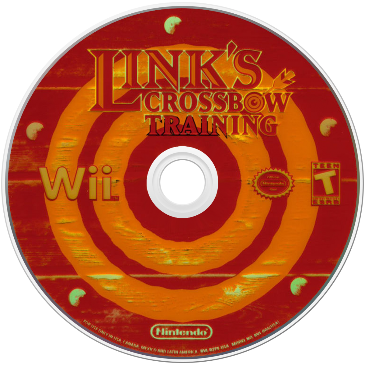 Link's Crossbow Training Nintendo Wii first-person shooter light gun game using the Wii Remote and Nunchuk based on The Legend of Zelda Twilight Princess with multiple stages and targets disc