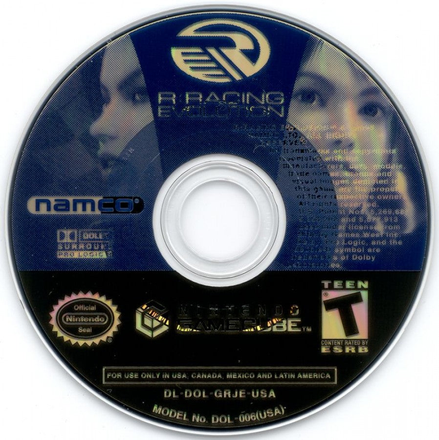R: Racing Evolution disc for Nintendo GameCube (GC) racing simulation video game