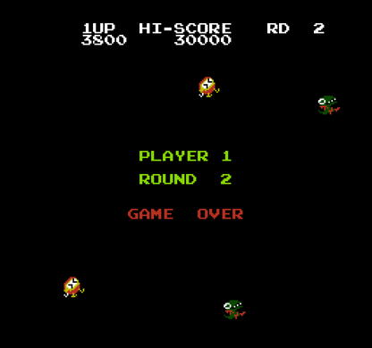 Dig Dug II Trouble in Paradise Nintendo Entertainment System NES video game featuring arcade action gameplay island exploration enemy digging rock crushing and air pump attacks strategic level challenges classic Dig Dug gameplay 8 bit retro video game collection collectible gaming appeal gameplay