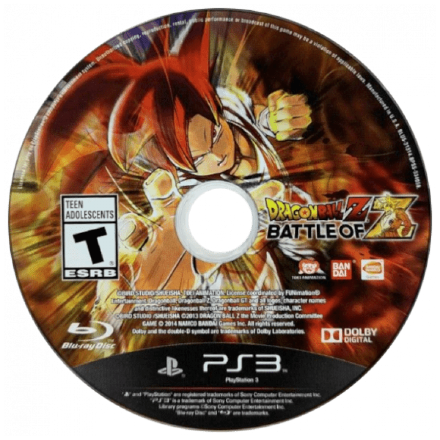 Dragon Ball Z: Battle of Z disc art for PlayStation 3 (PS3) video game