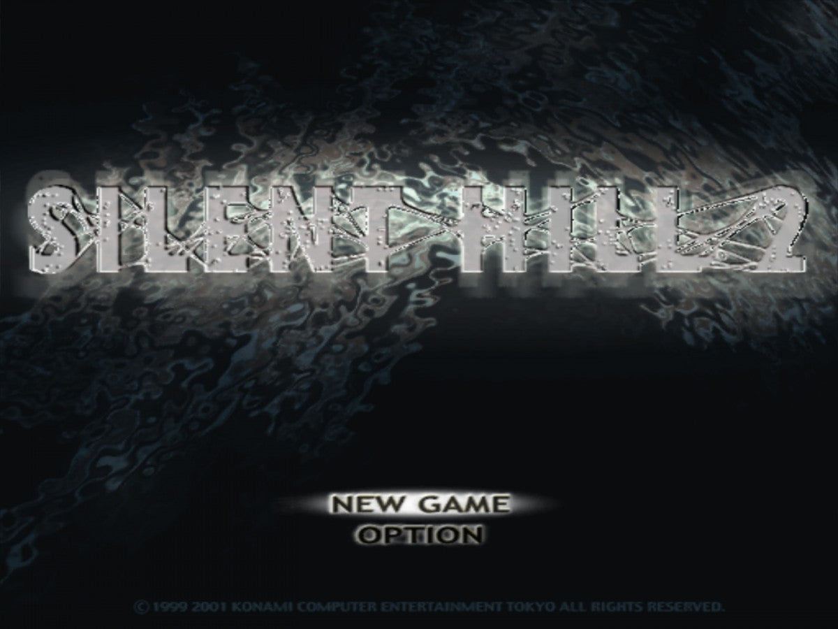 Silent Hill 2 – PlayStation 2 (PS2) video game title screen, survival horror game