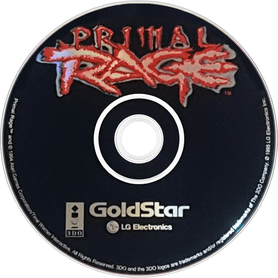 Primal Rage disc for Panasonic 3DO (3DO) fighting video game
