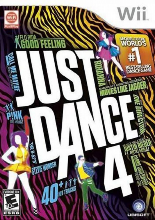 Just Dance 4 cover art for Nintendo Wii (Wii) video game