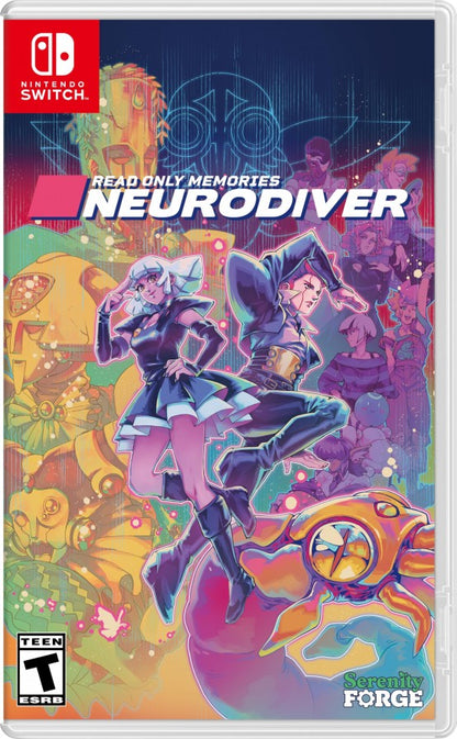 Read Only Memories Neurodiver Nintendo Switch for video game enthusiasts featuring narrative adventure gameplay cyberpunk storytelling futuristic investigation psychic abilities pixel art visuals immersive character interactions and collectible gaming appeal front cover