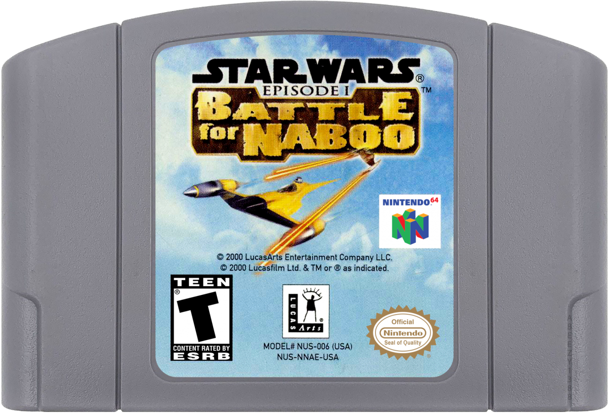 Star Wars Battle for Naboo cartridge for Nintendo 64 N64 video game