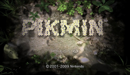 New Play Control: Pikmin – Nintendo Wii (Wii) real-time strategy puzzle action video game title screen