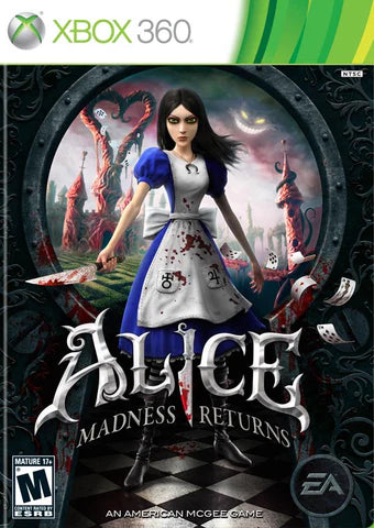 Alice: Madness Returns cover art for Xbox 360 (X360) action-adventure video game