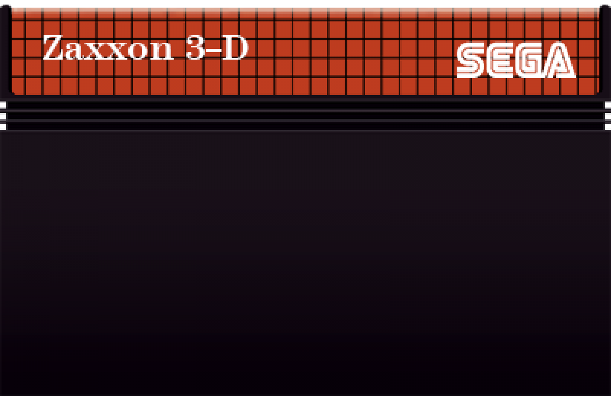 Zaxxon 3D Sega Master System SMS for arcade shooter video game fans featuring three dimensional scrolling gameplay futuristic space environments enemy aircraft obstacles missile attacks fuel management high score challenges and classic Sega Master System action collectible retro gaming appeal game cartridge