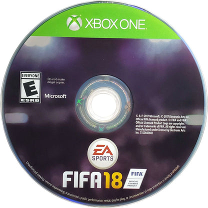 FIFA 18 disc for Xbox One (XONE) soccer sports simulation video game