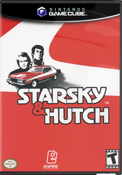Starsky and Hutch for GameCube featuring action driving and crime fighting gameplay based on the classic TV series front cover
