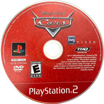 Disney Pixars Cars PlayStation 2 retro video game racing disc (2006)