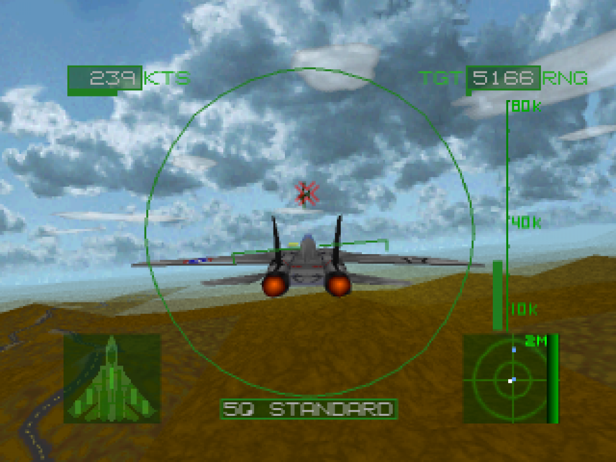 Top Gun Fire at Will PS1 PlayStation 1 flight combat simulator arcade jet fighter dogfighting action game retro video game gameplay